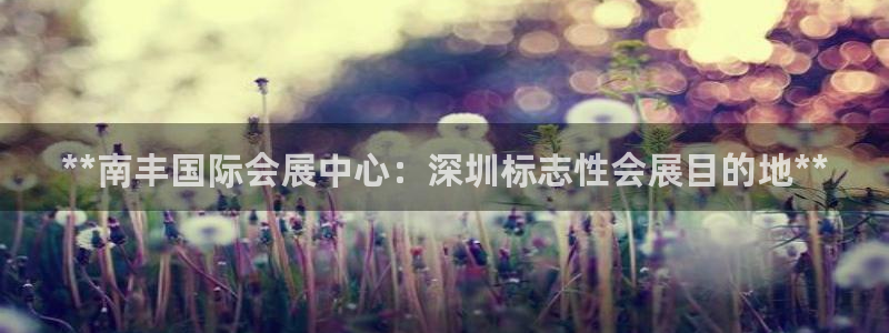 果博官网首页：**南丰国际会展中心：深圳标志性会展目的地**